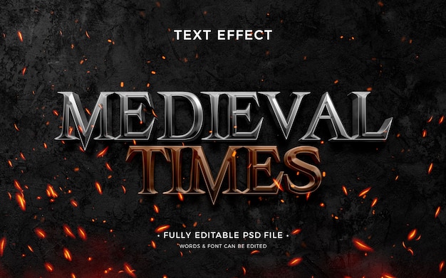 PSD medieval times text effect