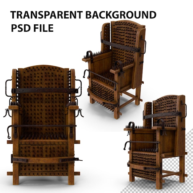 Средневековый стул для пыток с шипами пнг