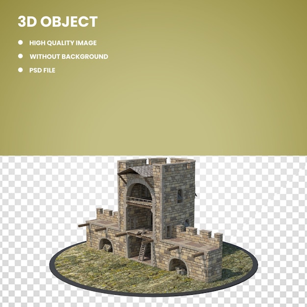 PSD medieval tower