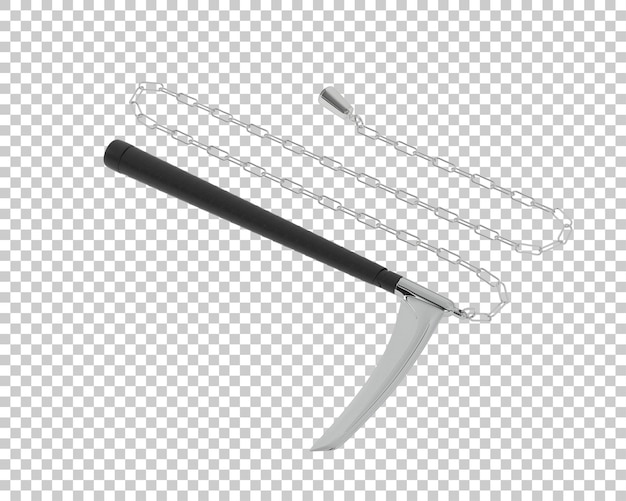 PSD arma medievale isolata su sfondo trasparente illustrazione del rendering 3d