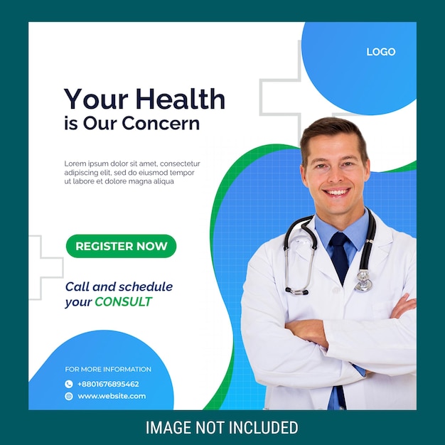 Mediical health Social Media Post Template