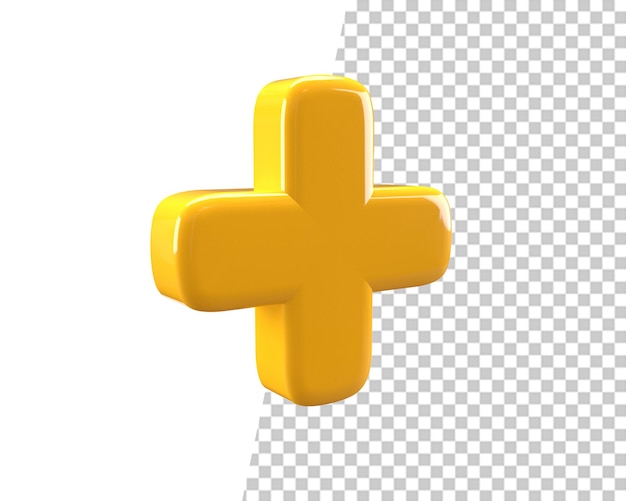 medisch plus 3d pictogram render