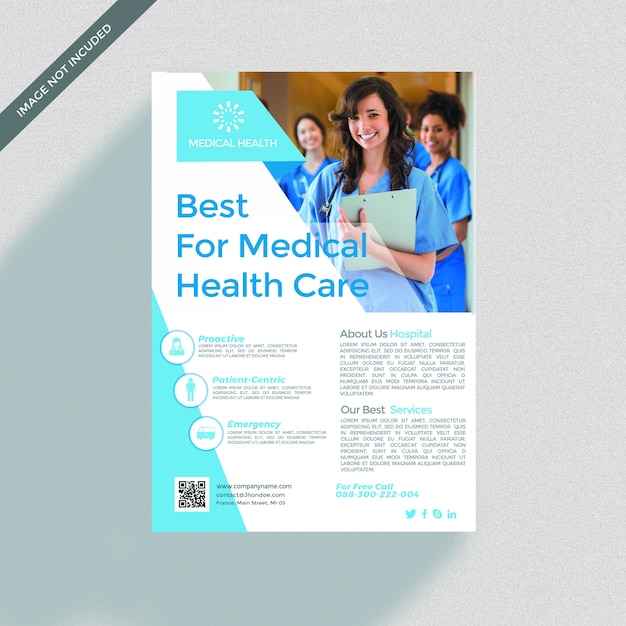 medische brochure cover mockup