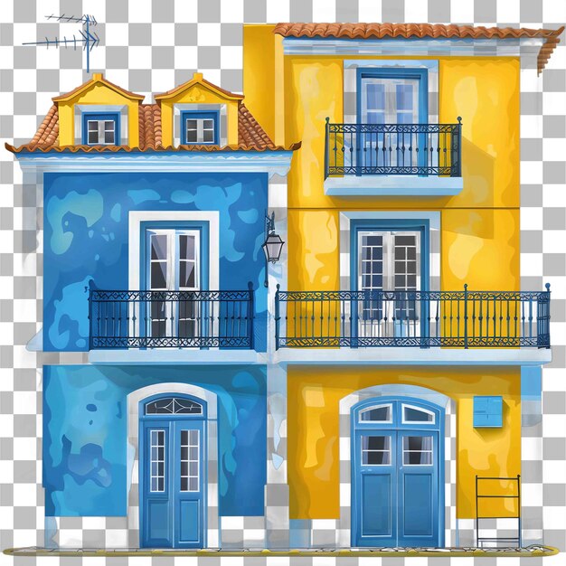 PSD mediterranean buildings