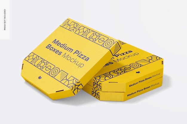 Medium pizza box mockup