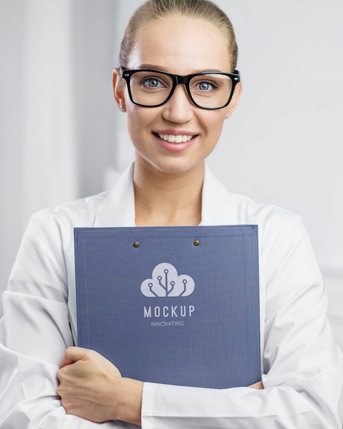 Medium shot woman holding document