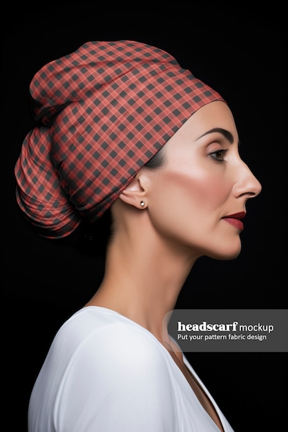 PSD medium shot woman wearing headscarf