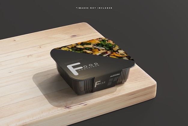 Medium size food container mockup