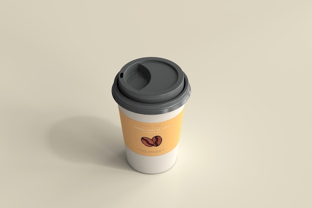 Mockup di tazza da caffè in carta di medie dimensioni