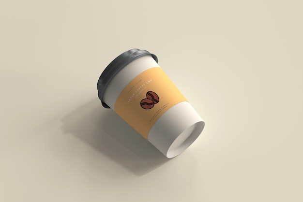 Medium size paper coffee cup mockup