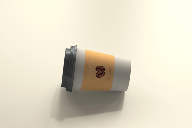 Medium size paper coffee cup mockup