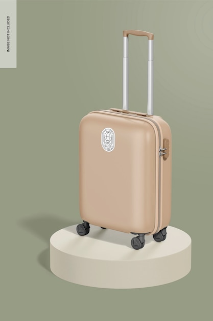 Medium Suitcase Mockup, on Podium