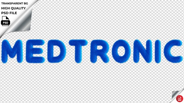 PSD medtronic typography blu fluffy testo psd trasparente