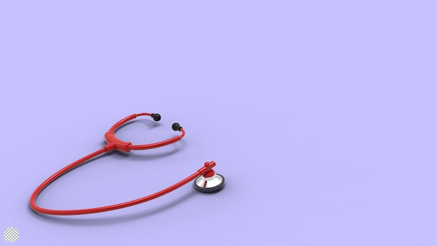 PSD medyczny stetoskop 3d przedstawia ilustrację koncepcji opieki zdrowotnej lekarza