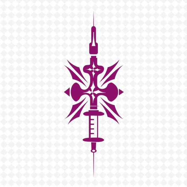 PSD medyczny symbol strzykawki z krzyżem na górze