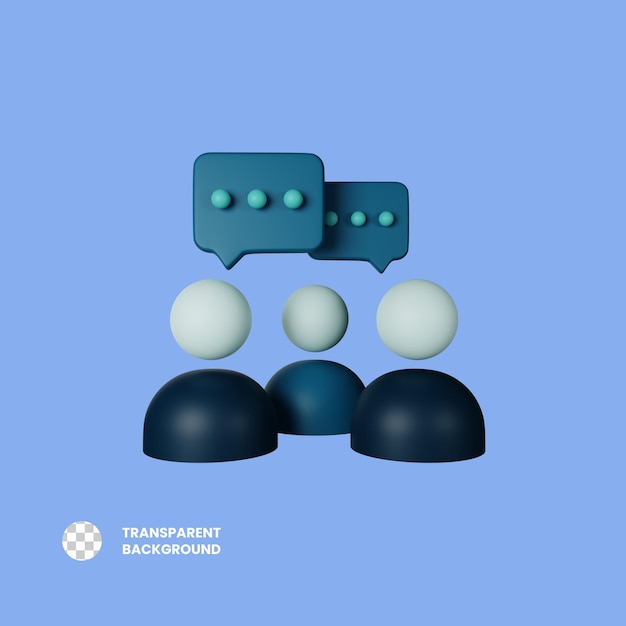 Meeting 3d icon illustration