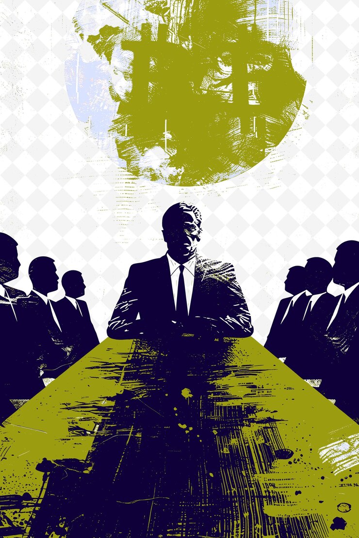PSD meeting with a presidential candidate and bitcoin investors flat illustration election campaign