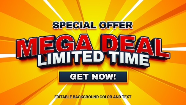 Mega deal banner template promotion