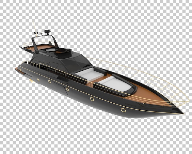 Mega Jacht Na Przezroczystym Tle Ilustracja Renderowania 3d