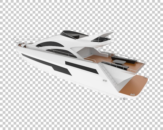 Mega jacht na przezroczystym tle ilustracja renderowania 3d