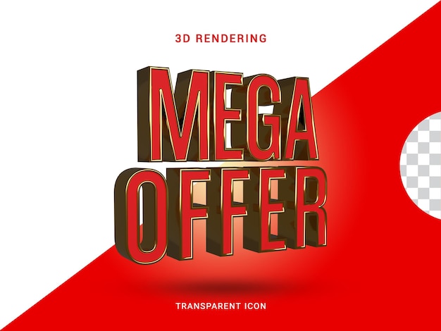 Mega Oferta Renderowania 3d Ikona Do Kompozycji