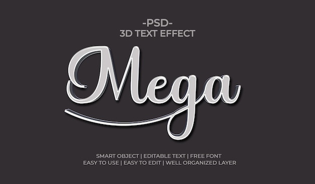 Mega PSD 3D Text Style Effect 2023