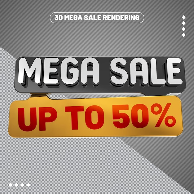 Mega sale achtergrond met korting