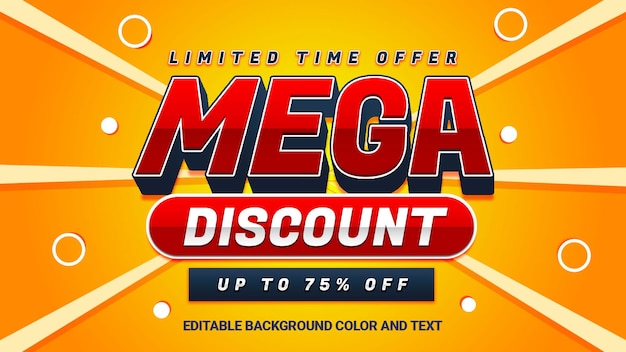 PSD mega sale discount banner template promotion