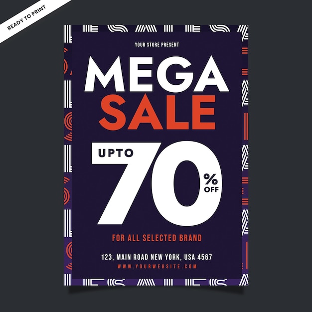 Mega sale flyer template