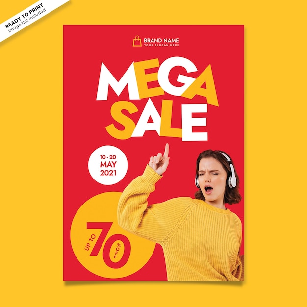 mega sale flyer template