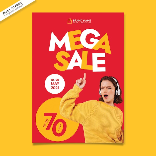 PSD mega sale flyer template