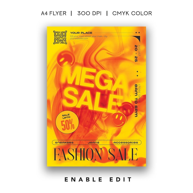 PSD mega sale flyer