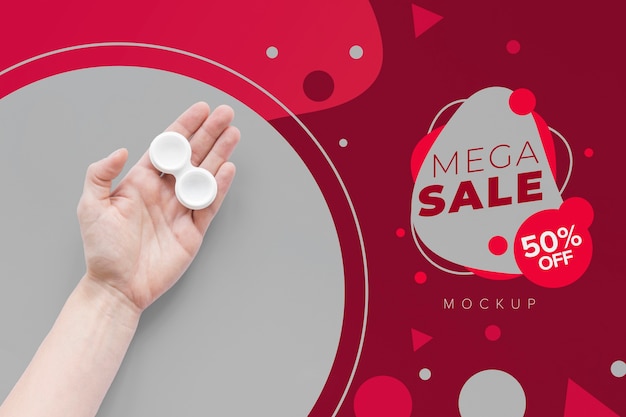 mega sale optics still life arrangement