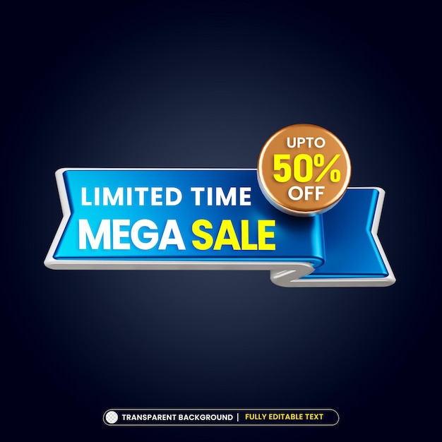 Mega sale promotion banner template