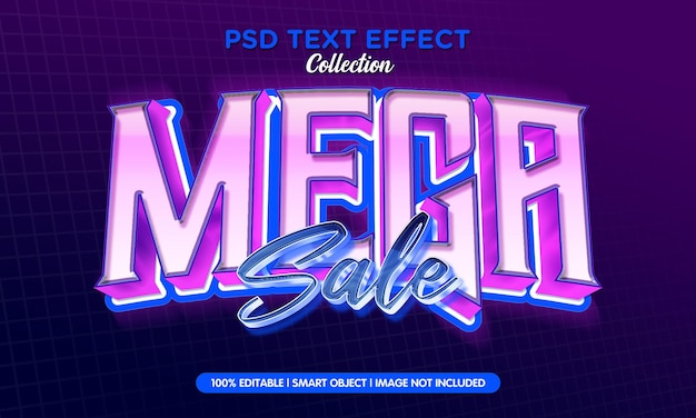 PSD mega sale psd text effect