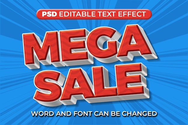 Mega sale red text effect