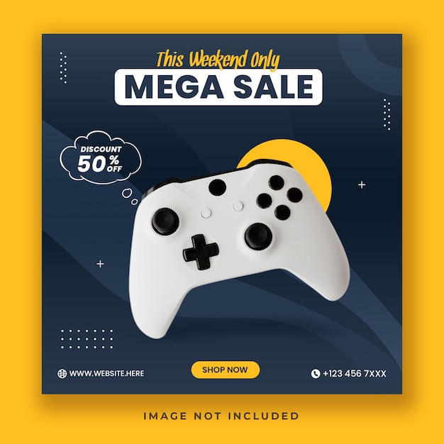 Mega sale social media postsjabloon