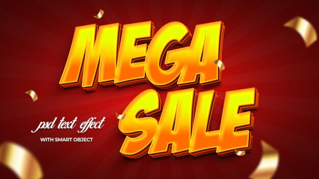 mega sale text style effect