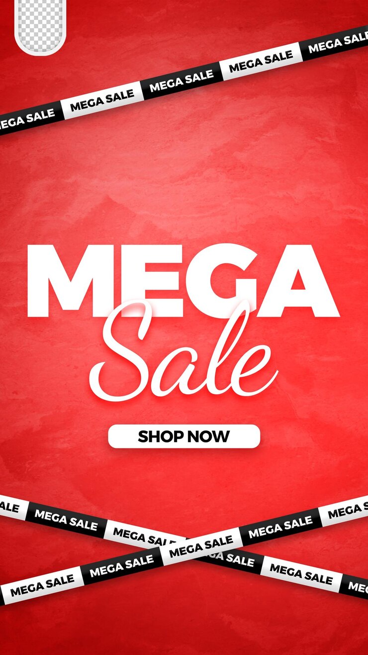 PSD mega-salgsbanner