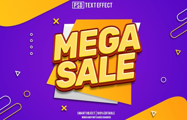 Mega tekst efekt czcionka edytowalna typografia tekst 3D