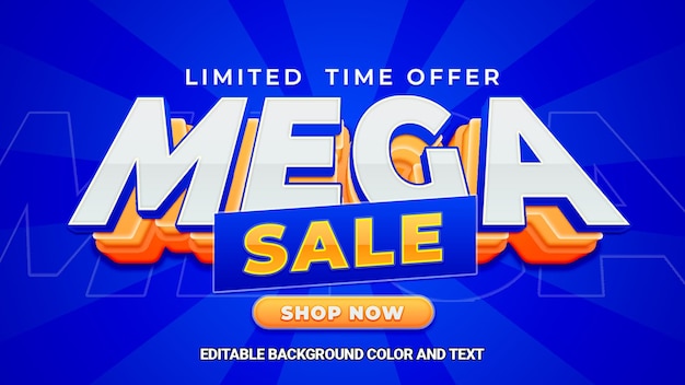 Mega verkoop banner sjabloon promotie