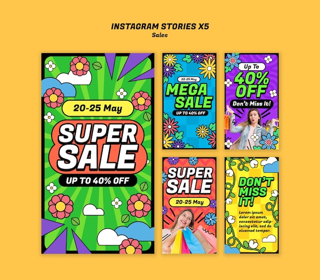 Mega verkoop korting sjabloon