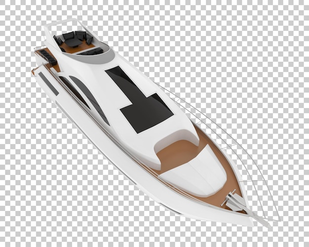 PSD mega yacht on transparent background 3d rendering illustration