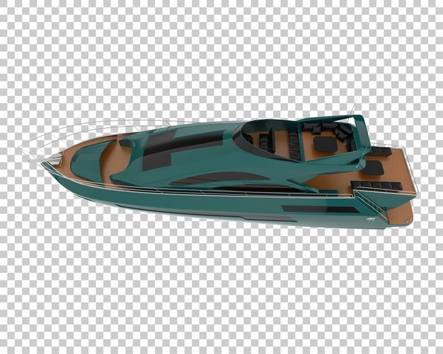 PSD mega yacht on transparent background 3d rendering illustration