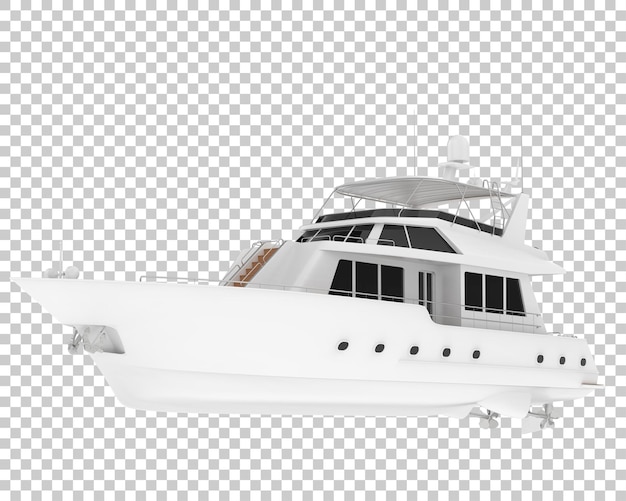 PSD mega yacht on transparent background 3d rendering illustration