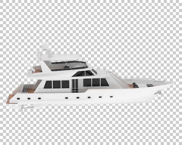 PSD mega yacht on transparent background 3d rendering illustration