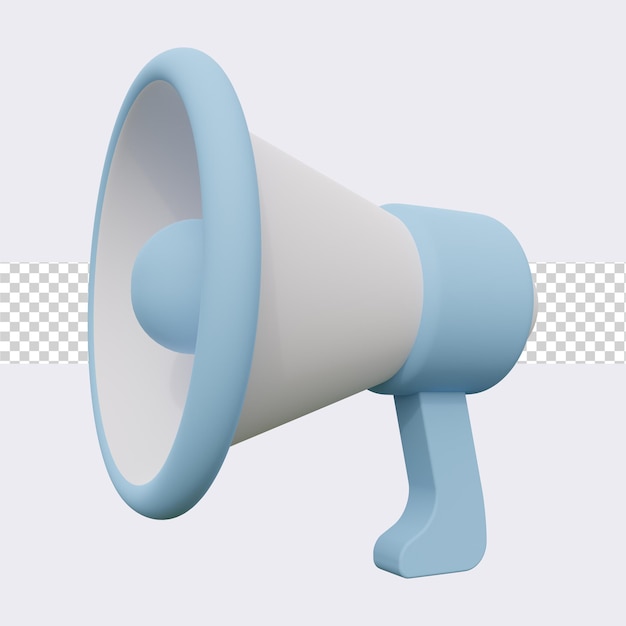 megaphone 3d illustration