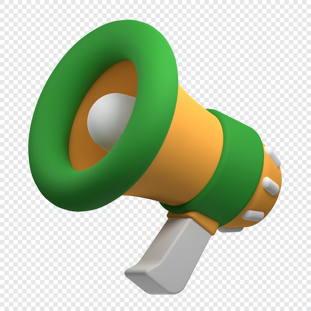PSD megaphone 3d render icon illustration gramophone icon 3d render of megaphone 3d render illustration