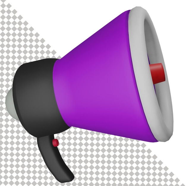 Megaphone communication 3d icon