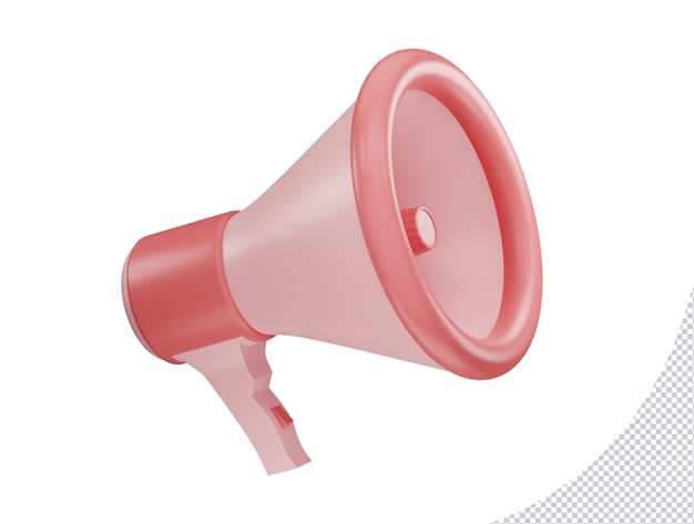 Megaphone icon with 3d vector icon illustration